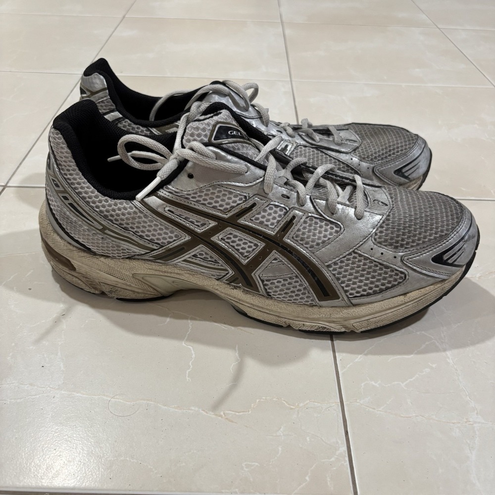 ASICS Gel-1130 White Clay Canyon Running Sneakers Men's 13 Mesh Athletic Shoes